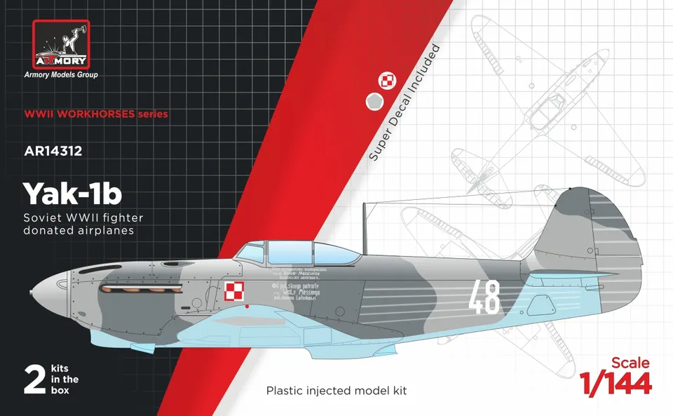 Armory Models Yak-1b obtisky 1/144 Donated Airplanes