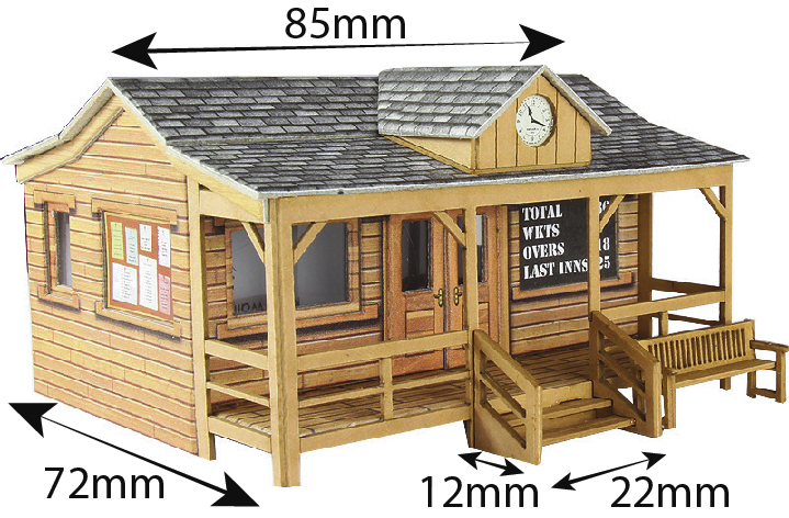 Metcalfe PO410 dřevěný pavilon papírový model H0