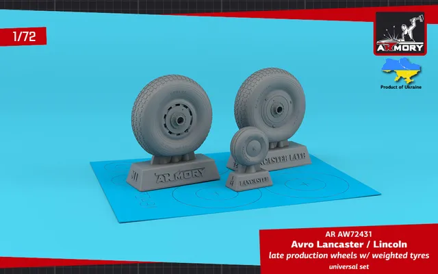 Armory Models Avro Lancaster/Lincoln kola 1/72 zatížená