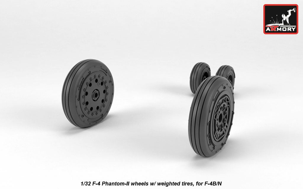 Armory Models F-4 Phantom-II resinová kola 1/32 raná