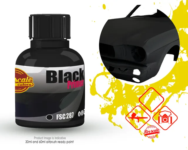 Fire Scale Modeler Black Primer základová barva 30 ml černá