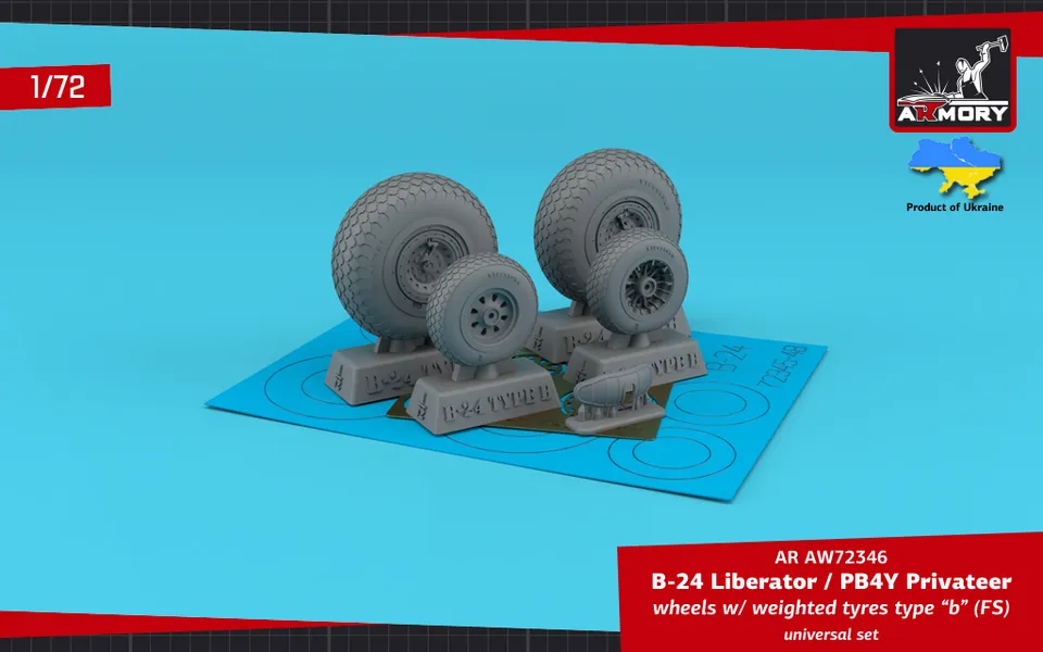 Armory Models B-24 Liberator / PB4Y Privateer kola 1/72 typ B
