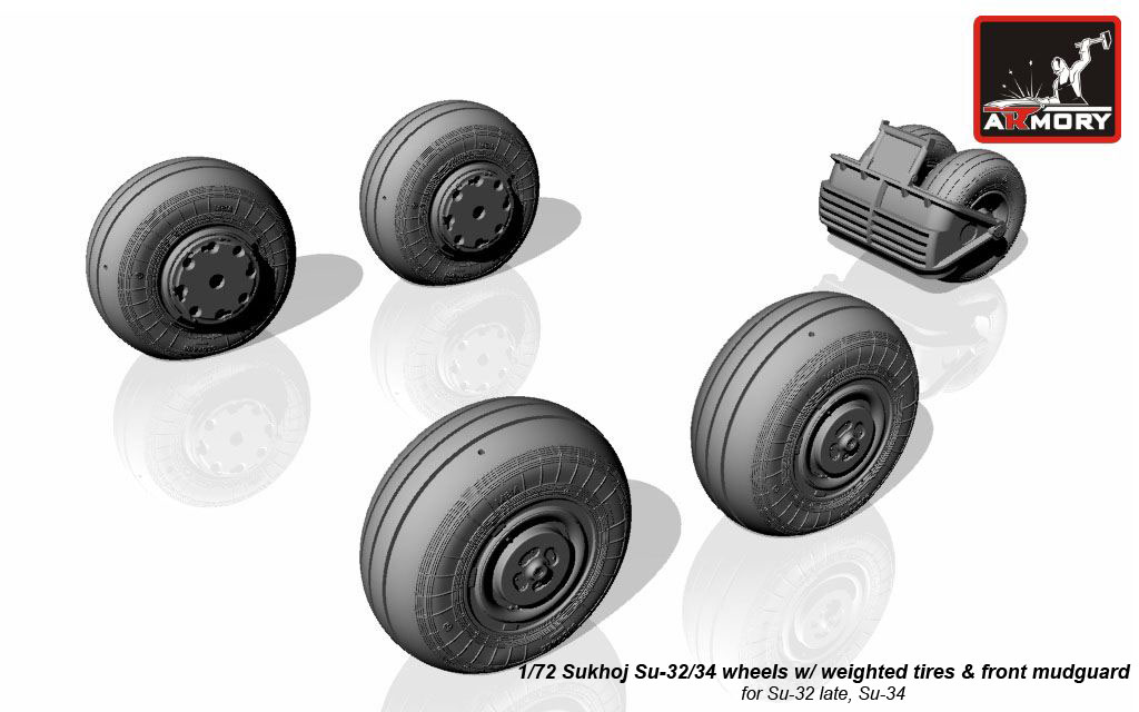 Armory Models Su-34 Fullback 1/72 kola s blatníkem