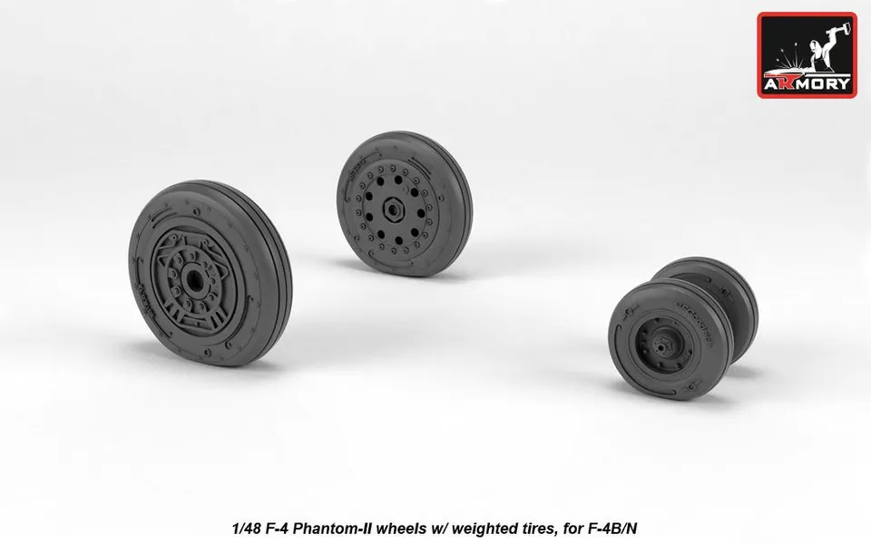 Armory Models F-4 Phantom-II resinová kola 1/48 early
