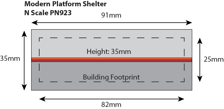 Metcalfe PN923 Modern Platform Shelter model N
