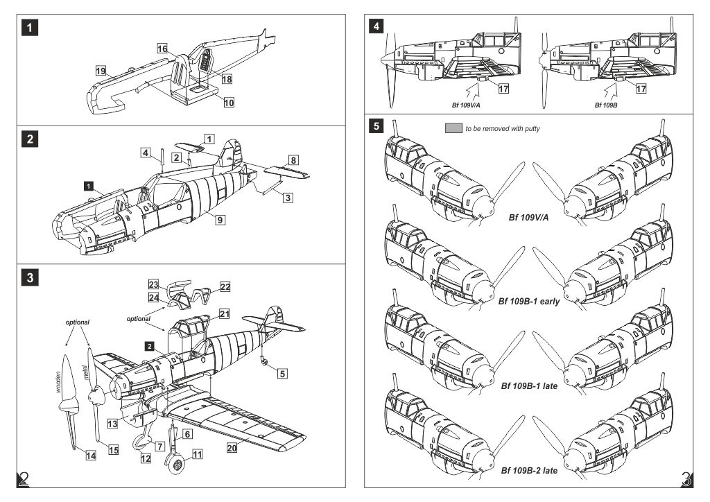 Armory Models Bf 109A/B 1/144 model stíhačky předválečný