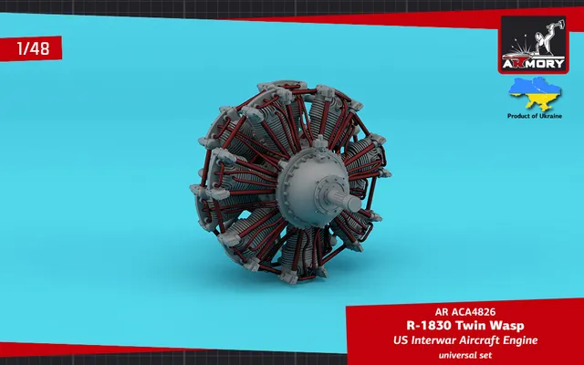 Armory Models R-1830 Twin Wasp motor 1/48 hvězdicový