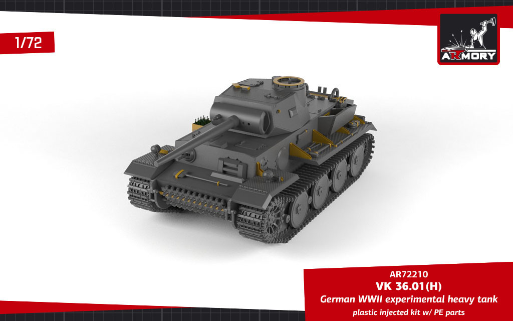 Armory Models VK 36.01(H) plastový model tanku 1/72 těžký