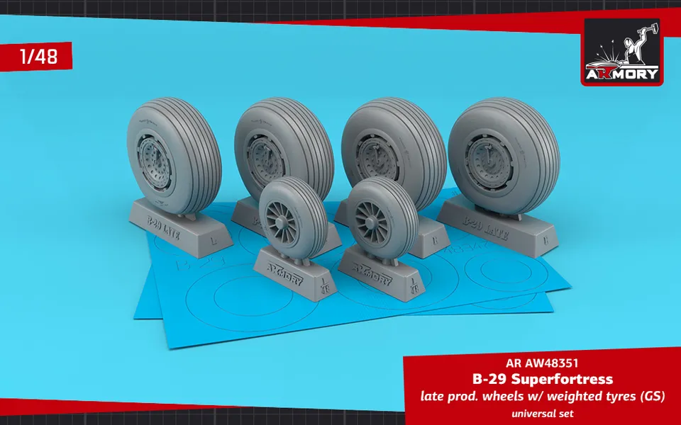 Armory Models B-29 Superfortress kola 1/48 pozdní