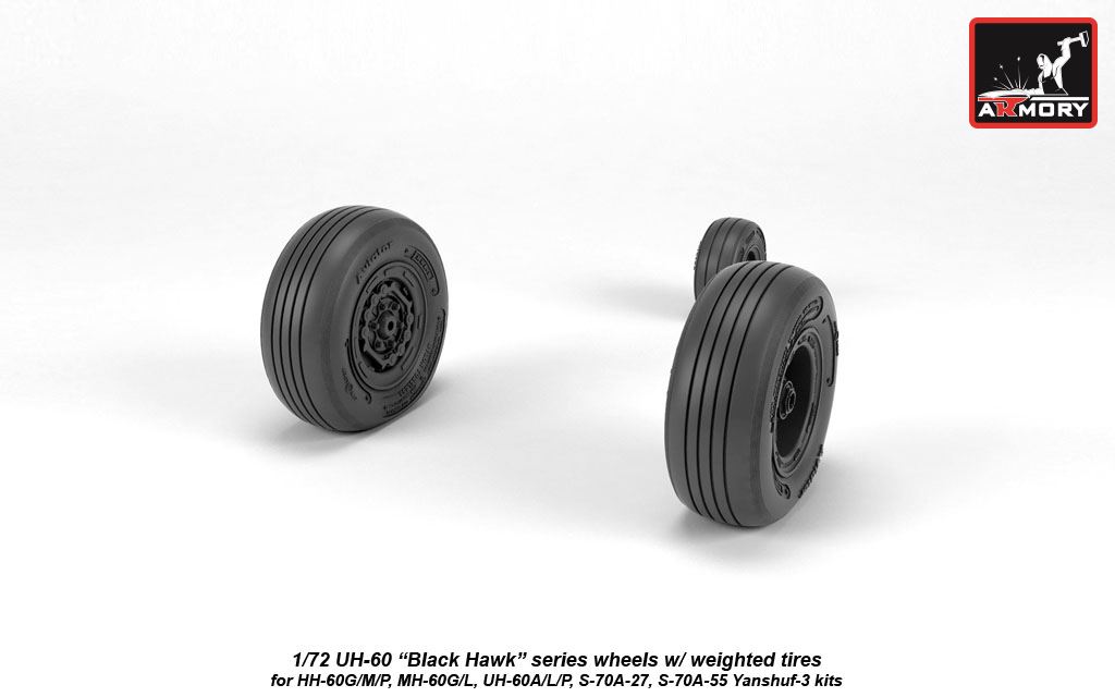 Armory Models UH-60 Black Hawk 1/72 resinová kola