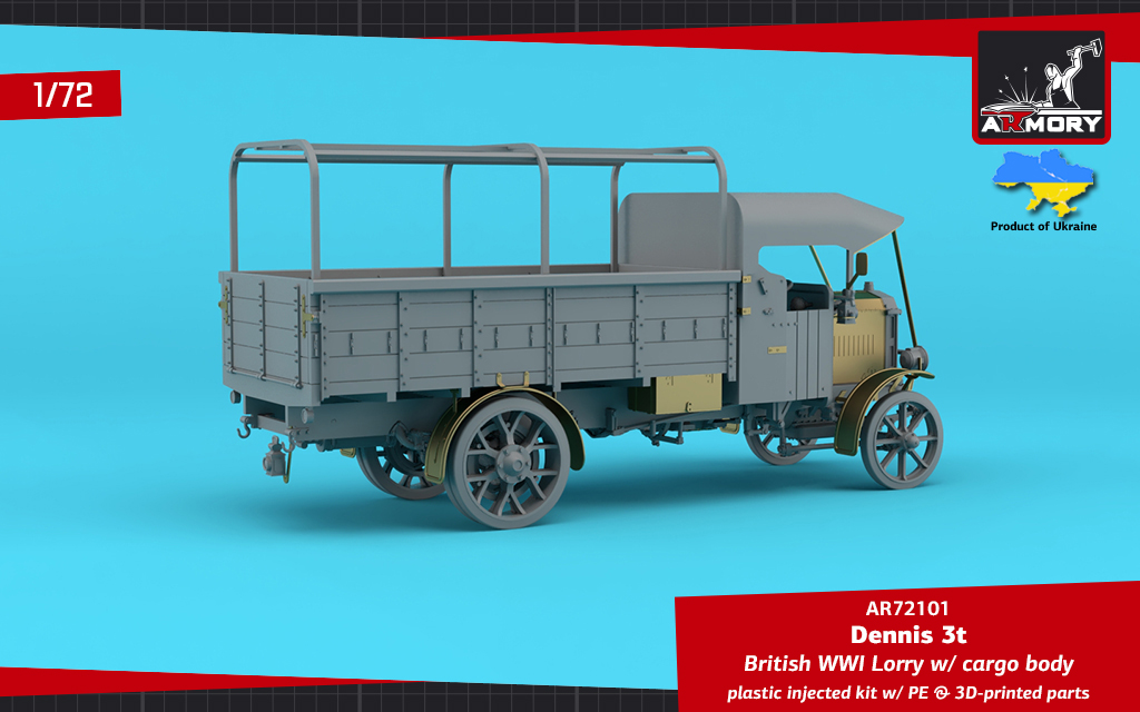 Armory Models Dennis 3t Lorry model 1/72 valník