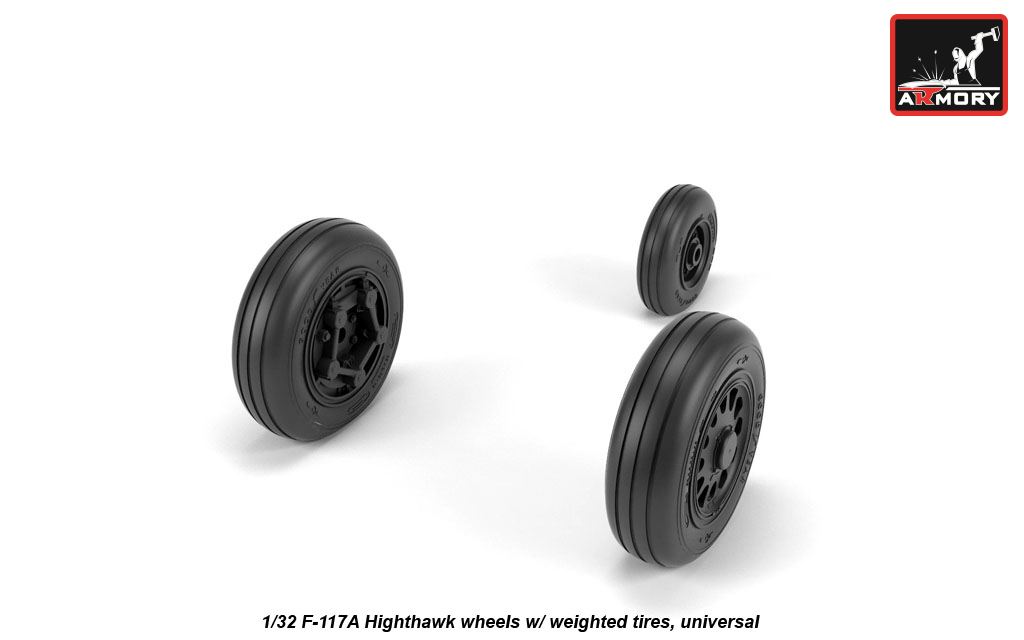 Armory Models F-117A 1/32 resinová kola zatížená Nighthawk