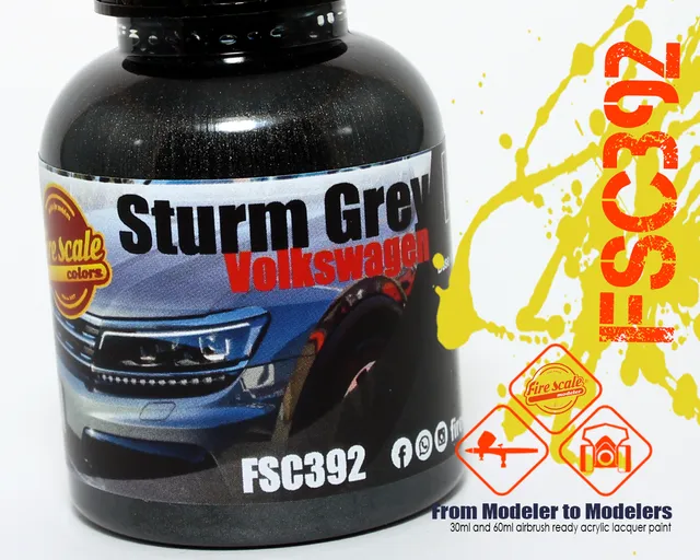 Fire Scale Colors Sturmgrau Volkswagen barva 30 ml matná