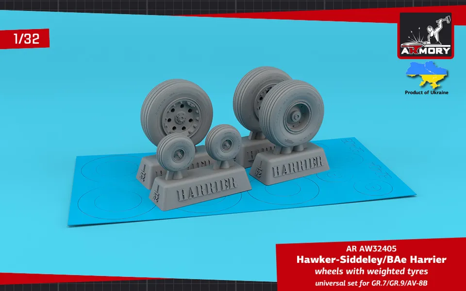 Armory Models Harrier GR.7 kola 1/32 zatížená
