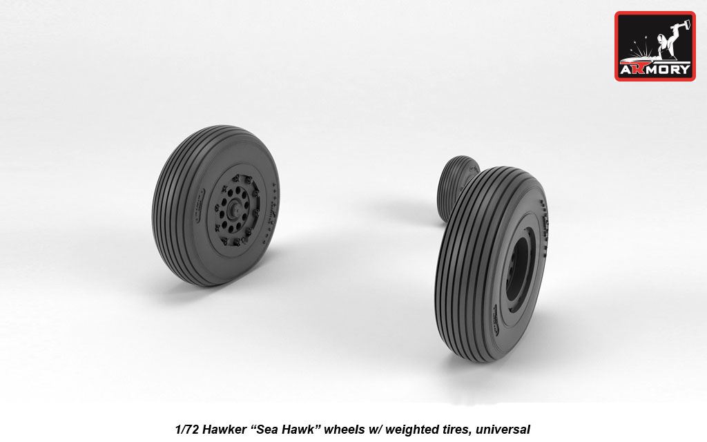 Armory Models Hawker Sea Hawk 1/72 kola zatížená resin