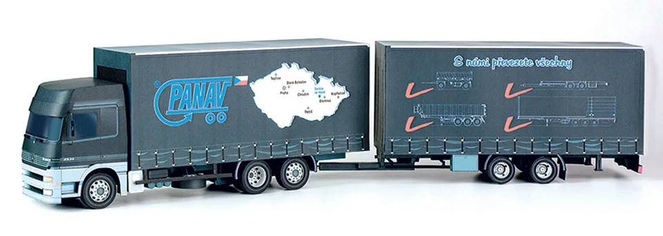 PK Graphica MB Actros 2635 Panav papírový model soupravy