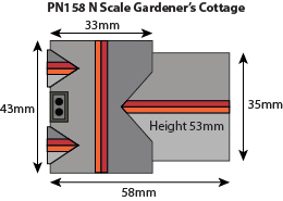 Metcalfe PN158 Zahradnická chata papírový model N