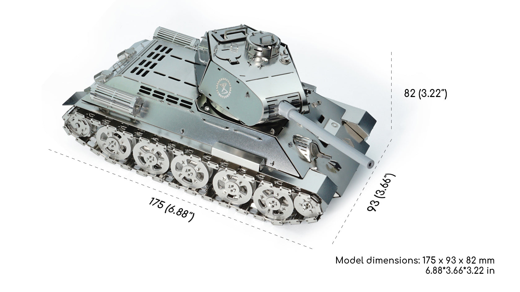 Time for Machine T-34 kovový RC tank stavebnice na ovládání