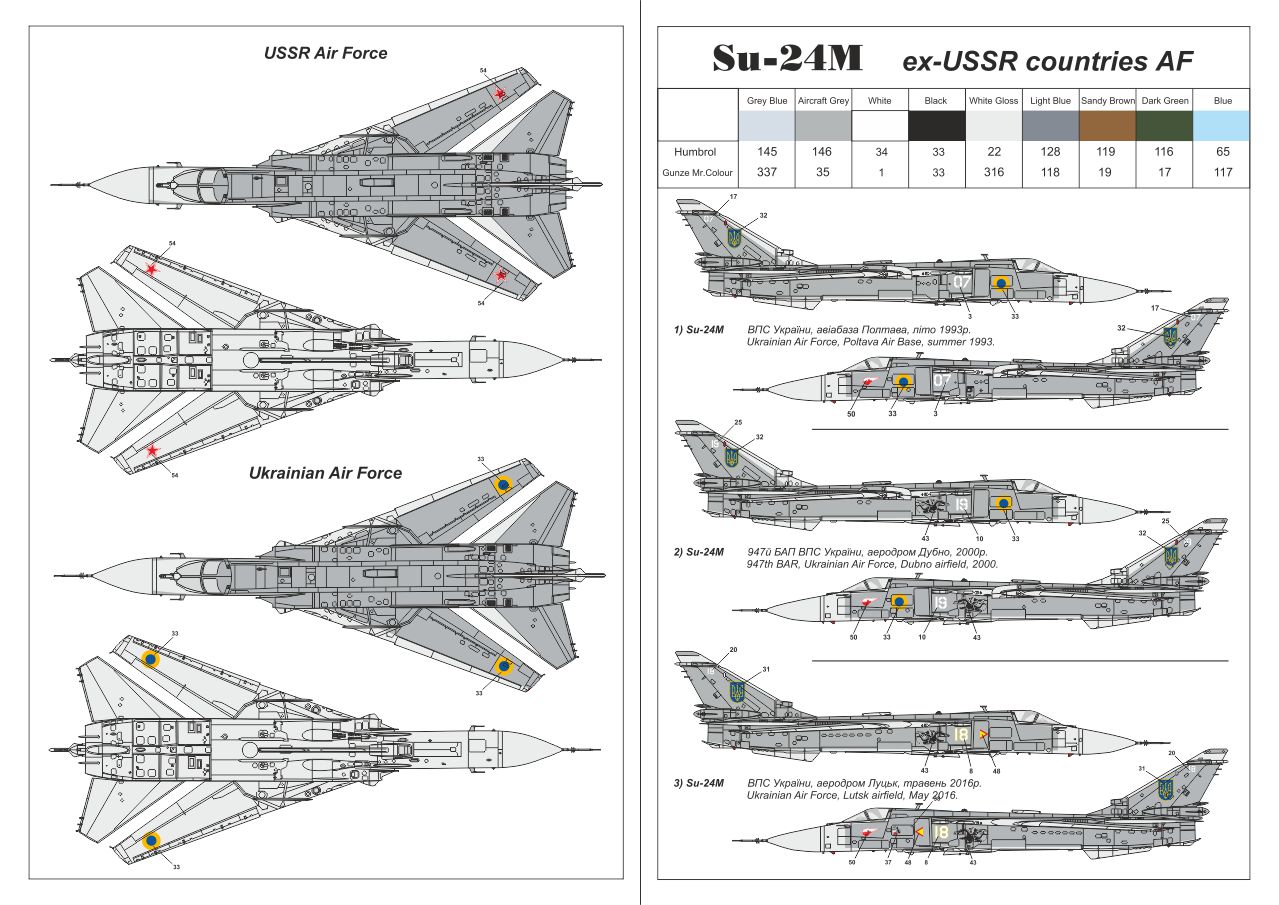 Armory Models Suchoj Su-24M 1/144 obtisky Fencer