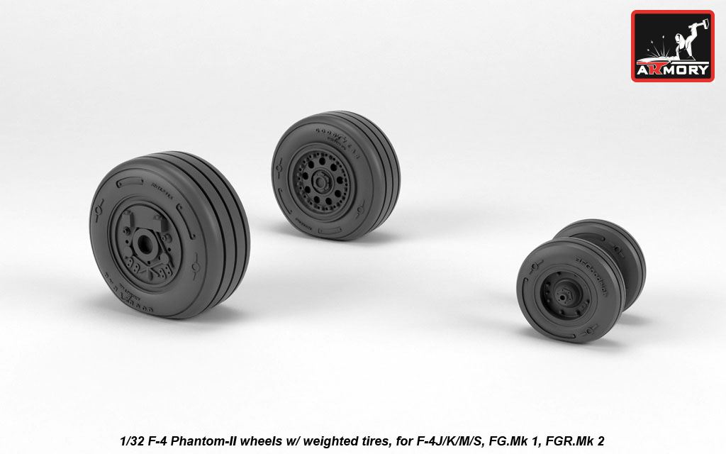 Armory Models 1/32 F-4 Phantom-II kola zatížená pozdní