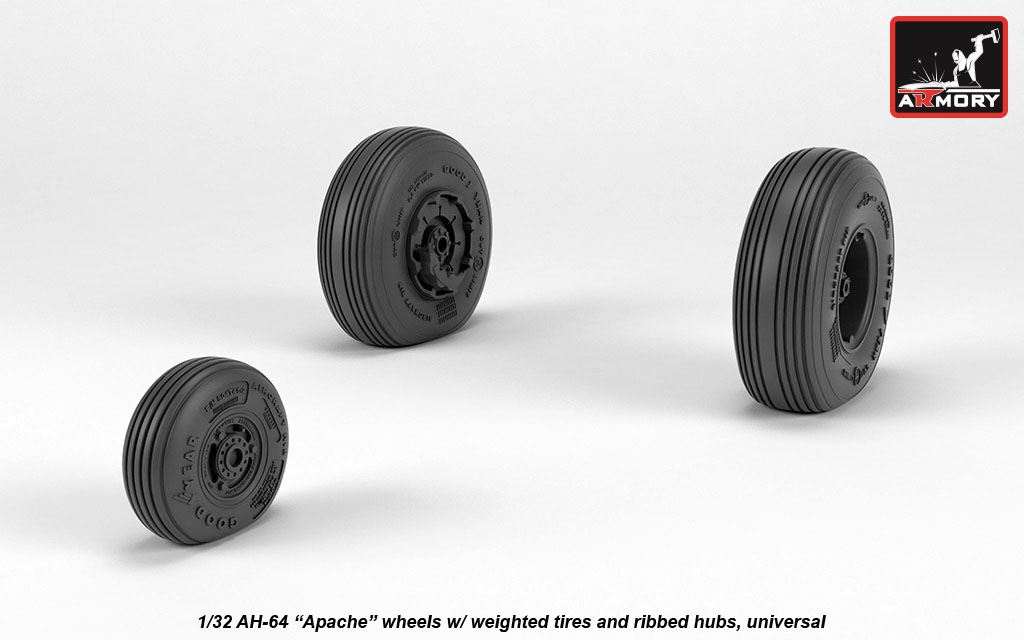 Armory Models AH-64 Apache kola 1/32 žebrovaná