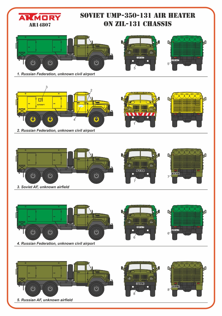 Armory Models UMP-350-131 ZiL-131 model 1/144 letištní