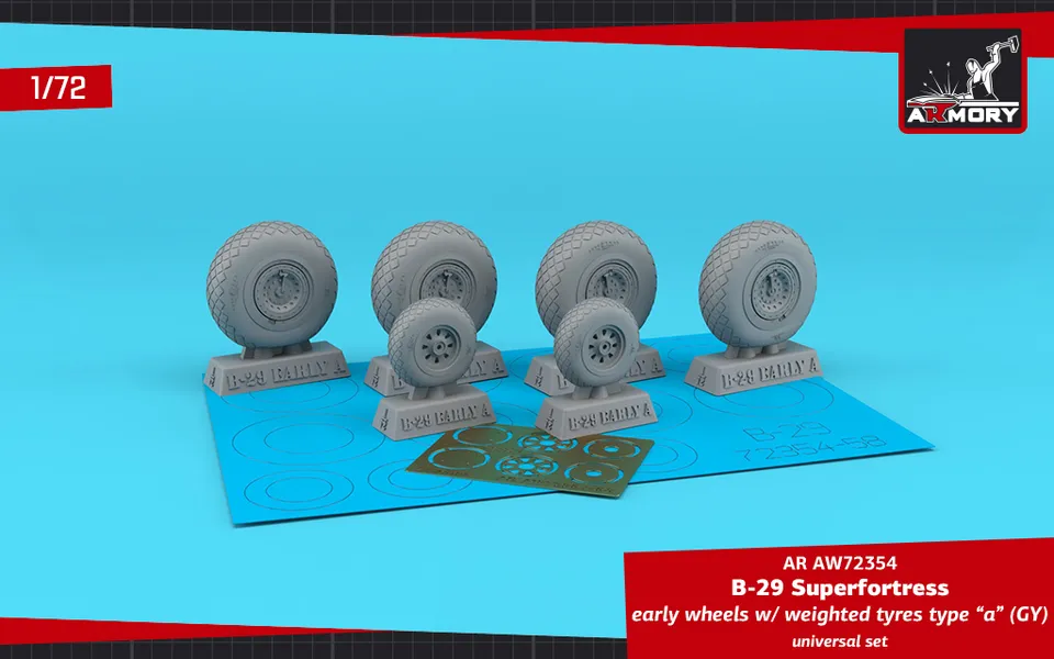 Armory Models B-29 raná kola 1/72 typ a zatížené