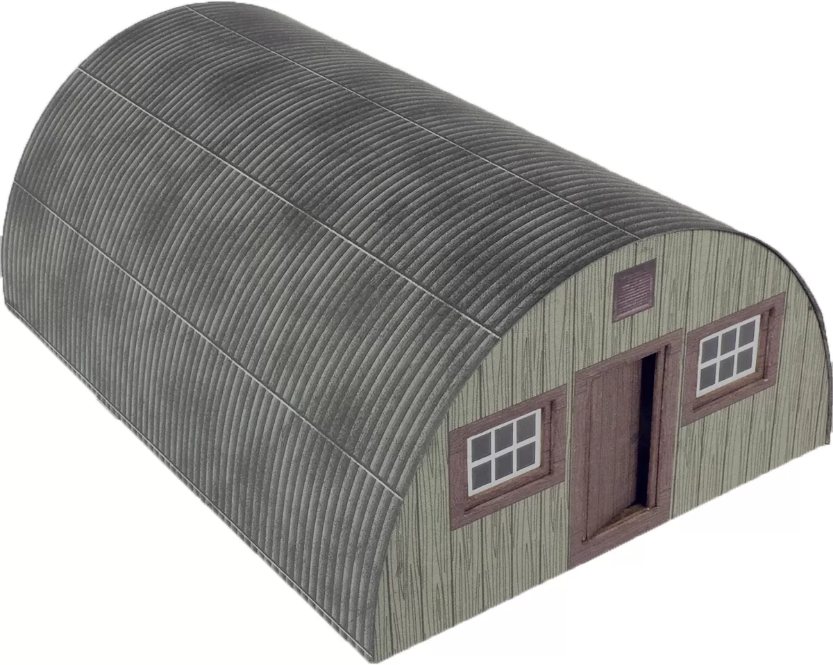 Metcalfe PO415 Nissen Hut papírová stavebnice 00/H0 plechová