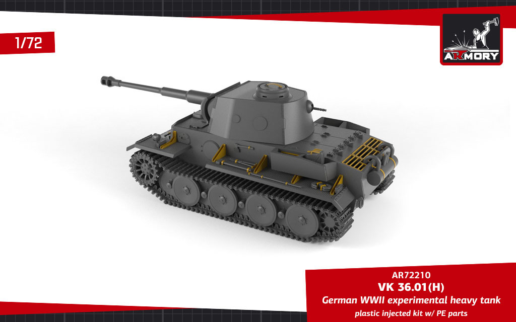 Armory Models VK 36.01(H) plastový model tanku 1/72 těžký