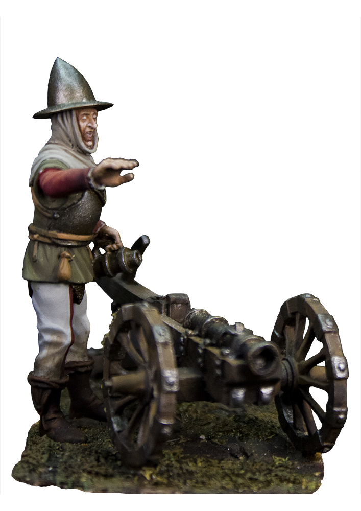 Olimp Models Gunner XIV cent. figurka 54 mm
