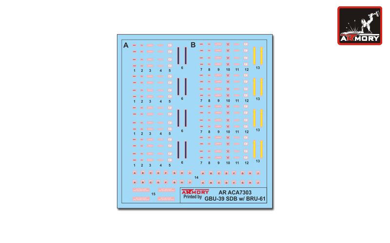 Armory Models 1/72 GBU-39 SDB pumy s BRU-61/A