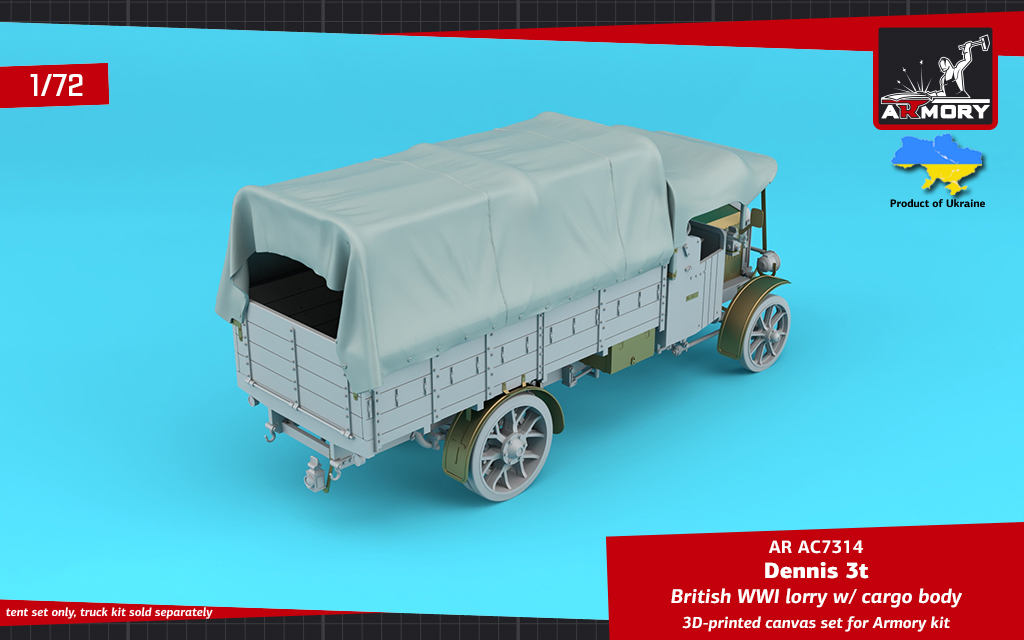 Armory Models Dennis 3t British WWI Lorry plachta 1/72