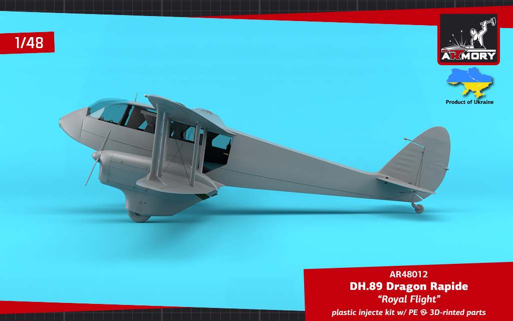 Armory Models DH.89 Dragon Rapide Royal Flight model 1/48
