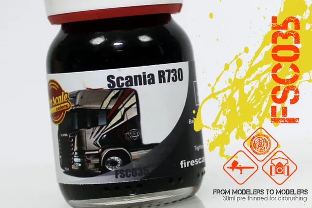 DMODELKITS Fire Scale Scania R730 Black barva 30 ml matná