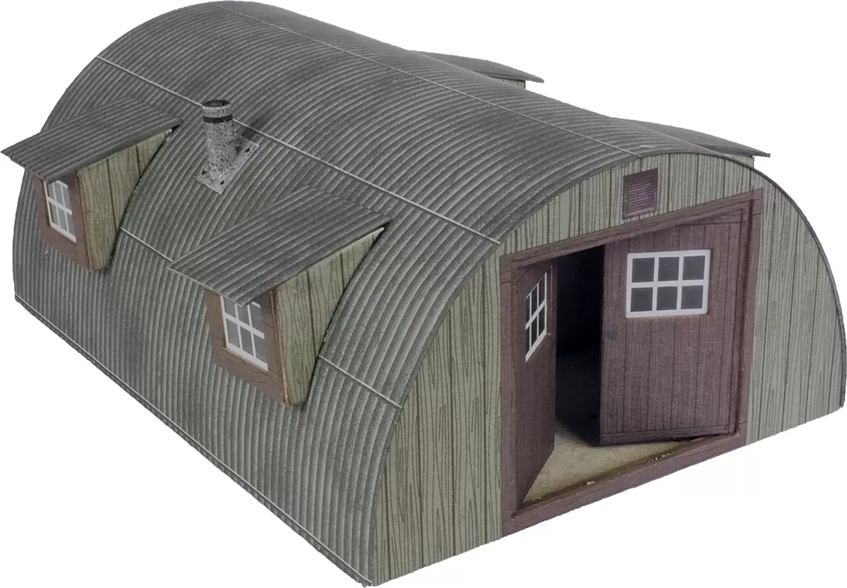 Metcalfe PO415 Nissen Hut papírová stavebnice 00/H0 plechová
