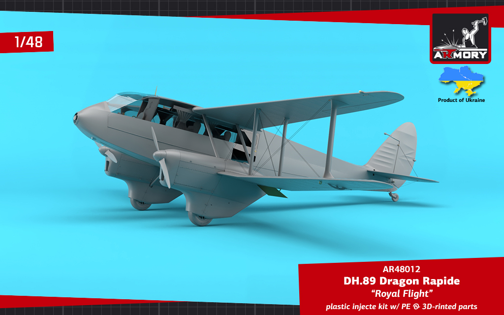 Armory Models DH.89 Dragon Rapide Royal Flight model 1/48