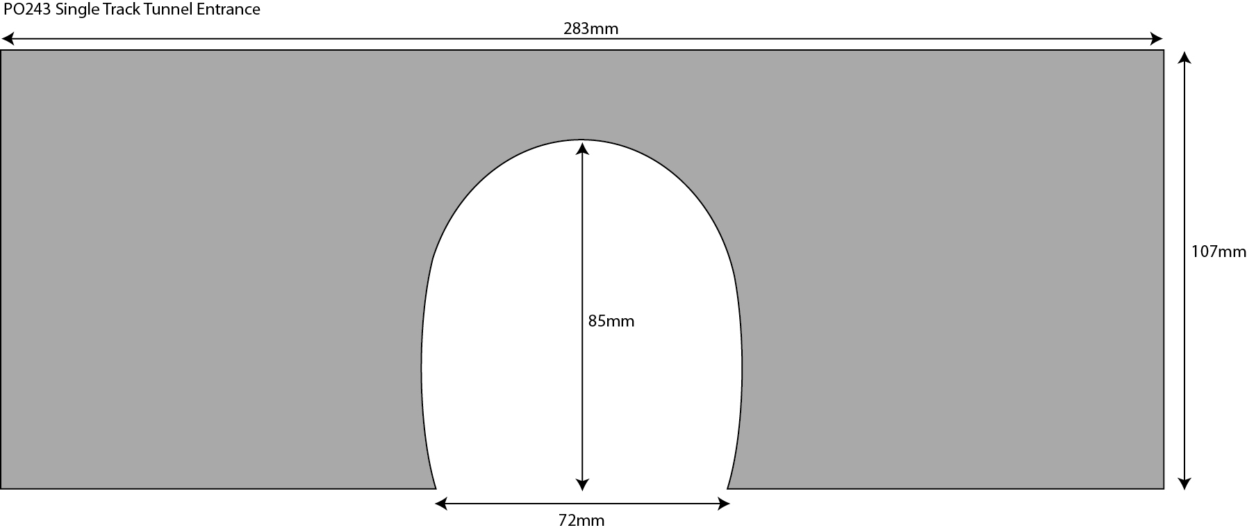 Metcalfe PO243 portály tunelu model 00/H0 kamenné