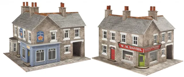 Metcalfe PN117 Corner Shop a Pub model N kámen