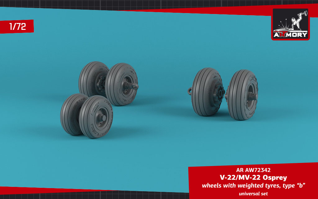 Armory Models V-22 Osprey kola 1/72 zatížené typ b