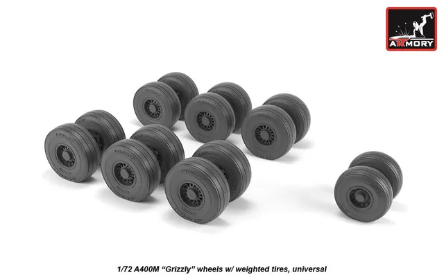 Armory Models A400M Grizzly 1/72 resinová kola zatížená