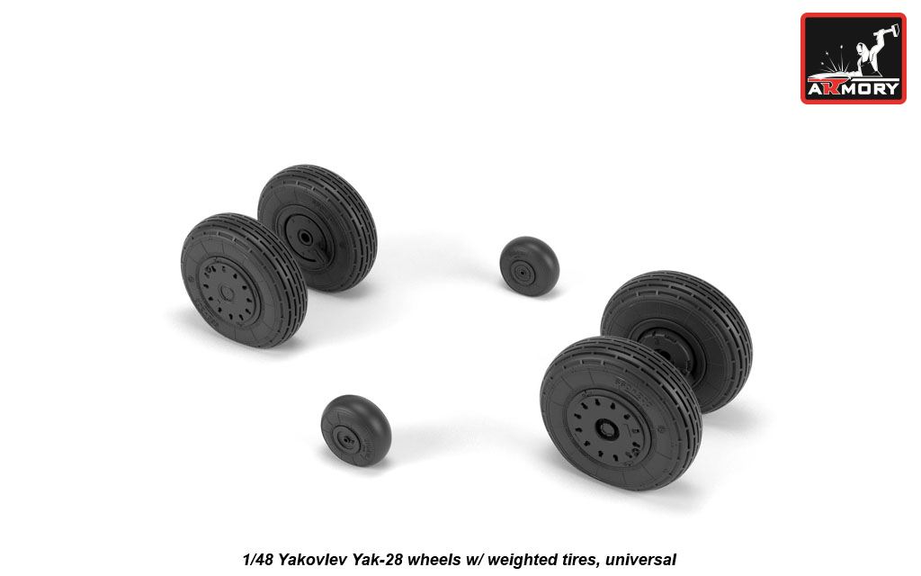 Armory Models Jak-28 kola 1/48 zatížené resin