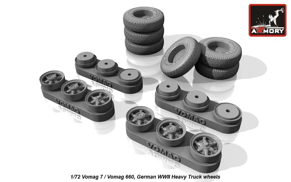 Armory Models Vomag 7 / 660 kola pro model 1/72 resinová