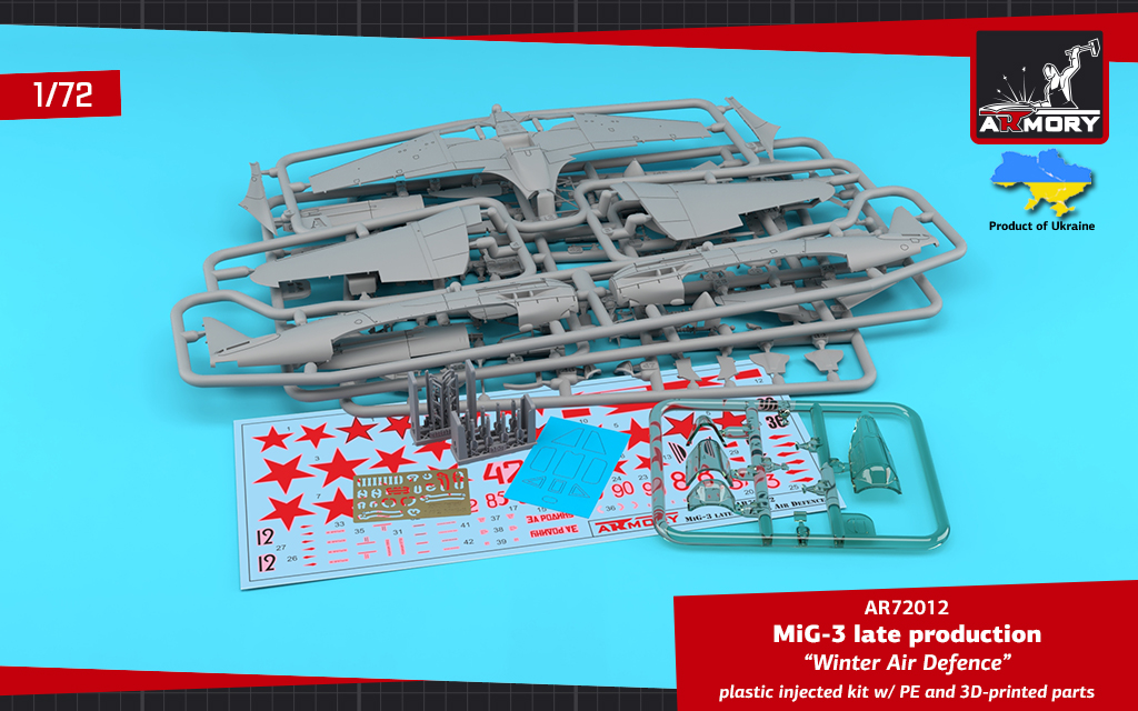 Armory Models MiG-3 zimní kola 1/72 resinová sada