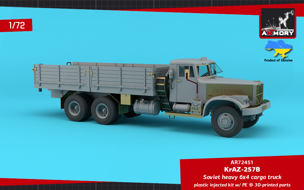 Armory Models KrAZ-257B 1/72 stavebnice valníku 6x4