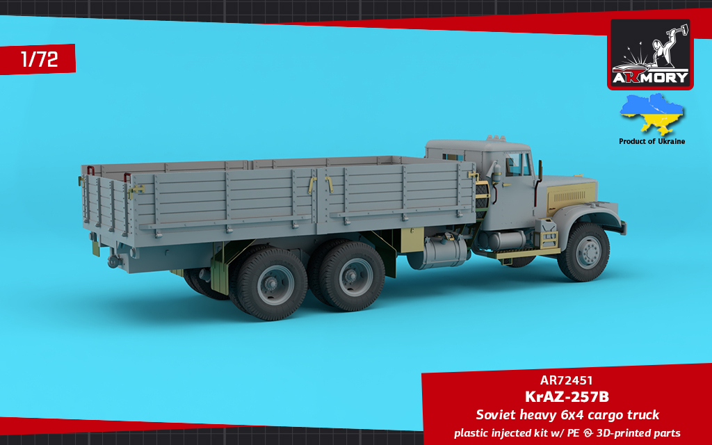 Armory Models KrAZ-257B 1/72 stavebnice valníku 6x4