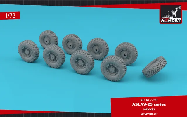 Armory Models ASLAV-25 resinová kola 1/72 325/85 R16 XML