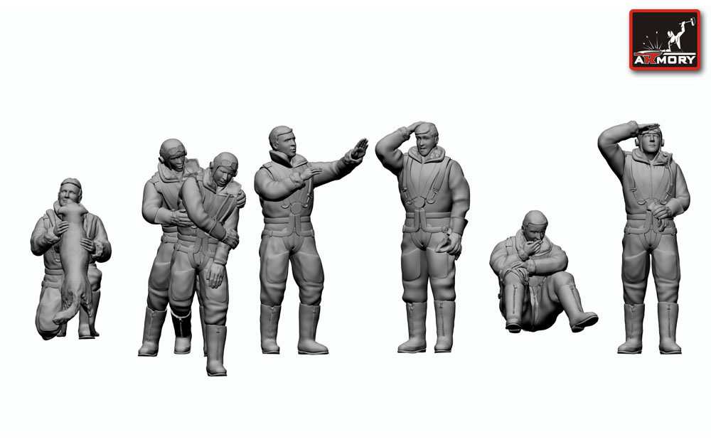 Armory Models RAF WWII 1/72 figurky posádky bombardéru