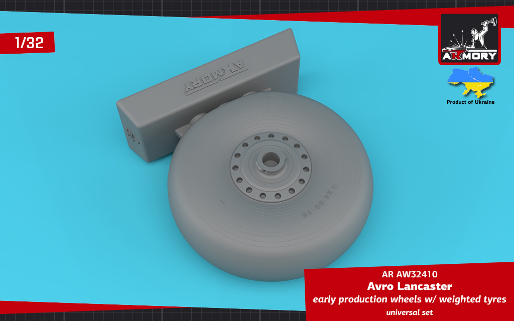 Armory Models Avro Lancaster 1/32 kola raná zatížená
