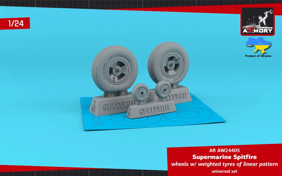 Armory Models 1/24 Supermarine Spitfire kola zatížená 3paprsková