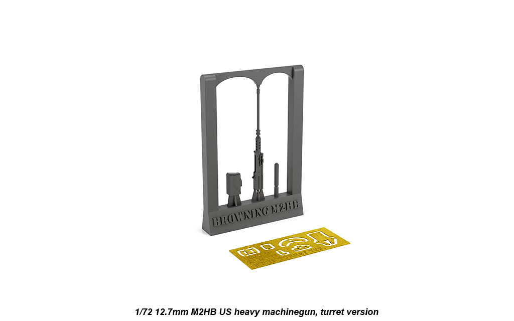 Armory Models 1/72 M2HB 12,7mm kulomet věžová verze